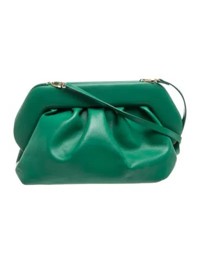 Pre-owned Themoirè Leather Crossbody Bag In Green