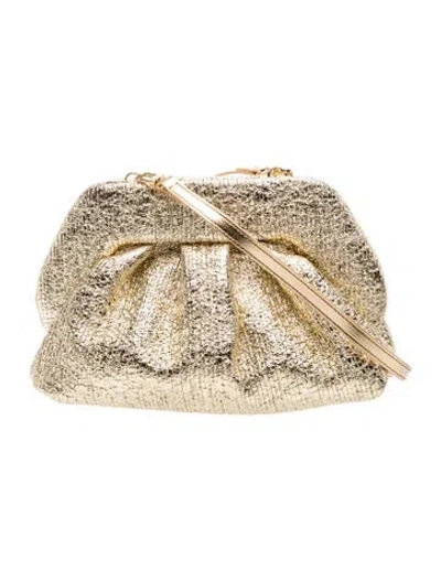 Pre-owned Themoirè Leather Crossbody Bag In Neutrals