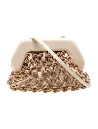 Pre-owned Themoirè Leather Crossbody Bag In Neutrals