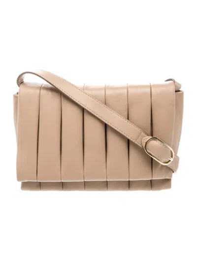 Pre-owned Themoirè Leather Crossbody Bag In Neutrals