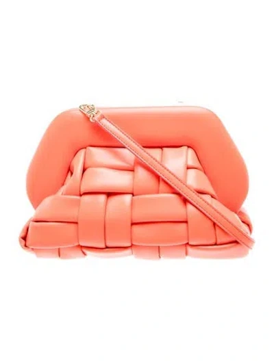 Pre-owned Themoirè Leather Crossbody Bag In Orange