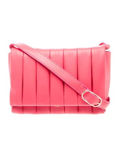 Pre-owned Themoirè Leather Crossbody Bag In Pink