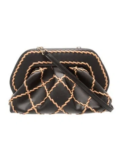 Pre-owned Themoirè Leather Crossbody Bag W/ Tags In Black
