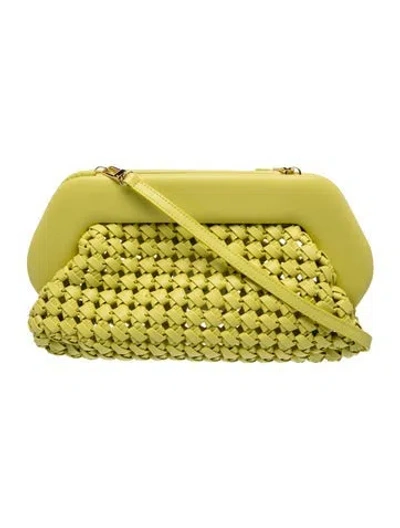 Pre-owned Themoirè Leather Crossbody Bag In Yellow