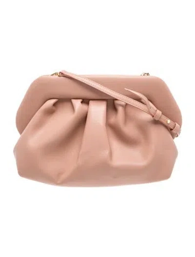 Pre-owned Themoirè Leather Shoulder Bag In Brown