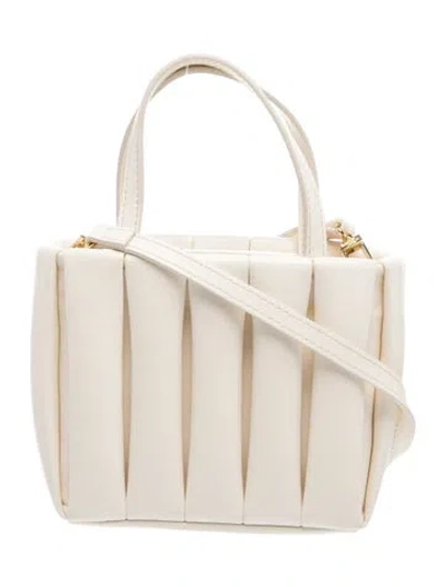 Pre-owned Themoirè Leather Shoulder Bag In Neutral