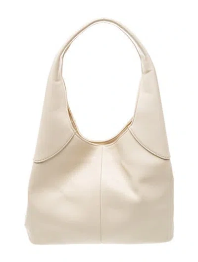 Pre-owned Themoirè Leather Shoulder Bag In Neutral