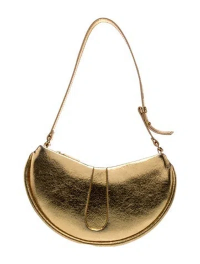 Pre-owned Themoirè Leather Shoulder Bag In Neutral