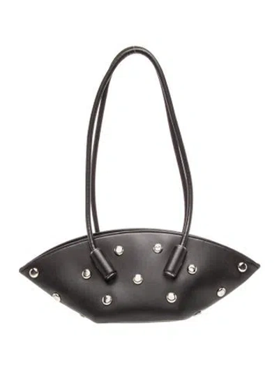 Pre-owned Themoirè Leather Shoulder Bag W/ Tags In Black/grey