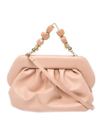 Pre-owned Themoirè Leather Top Handle Bag In Neutrals