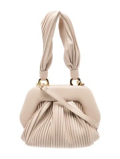 Pre-owned Themoirè Leather Top Handle Bag W/ Tags In Neutral