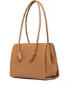 Themoirè Leila Leather Tote Bag In Brown