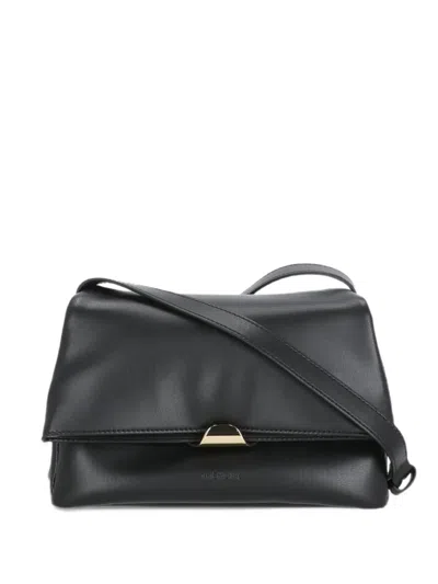 Themoirè Logo-debossed Foldover Backpack In Black