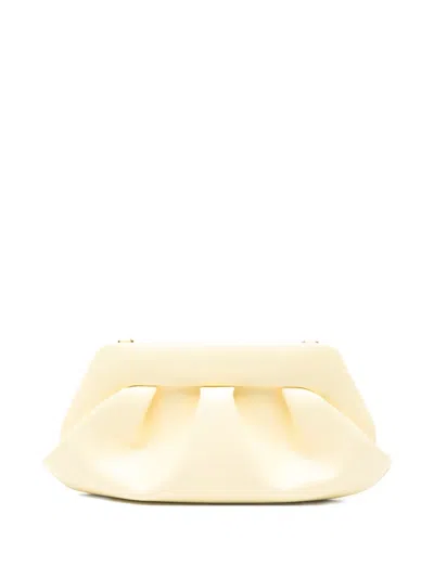 Themoirè Magnetic-fastening Clutch Bag In Yellow