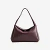 Themoirè Maroon Eudora Shoulder Bag In Burgundy