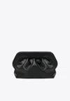 Themoirè Medium Bios Clutch Bag In Black