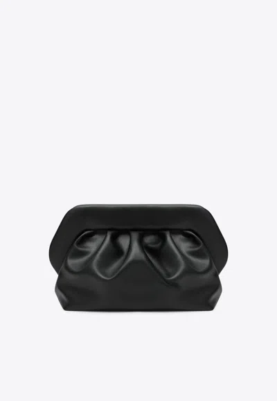 Themoirè Medium Bios Clutch Bag In Black