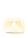 Themoirè Clutch Bag Structured Shape Pleated Design In Yellow