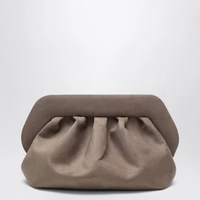 THEMOIRÈ THEMOIRÈ  MEDIUM BIOS CLUTCH COLOUR MUD SUEDE EFFECT