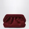 Themoirè Medium Bios Clutch Plum Suede Effect In Red