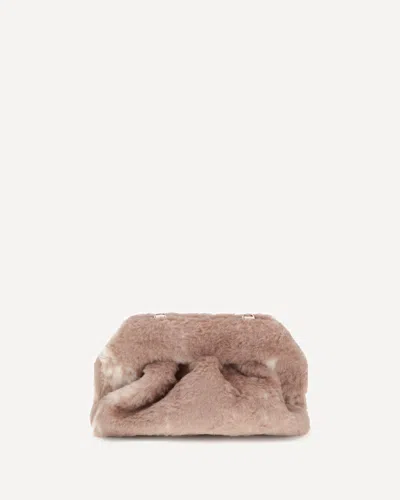 Themoirè Medium Bios Fur Potato Pouch In Beige