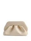 Themoirè Bios Medium Vegan Leather Pleated Clutch In Neutral