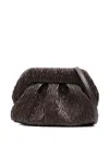 Themoirè Bios Arricciato Apple Chocolate Leather Bag In Brown