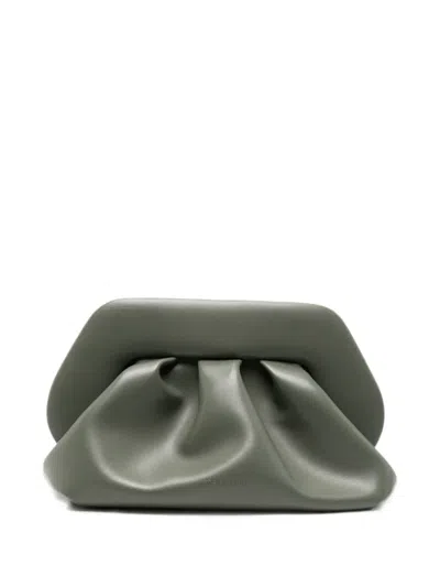 Themoirè Medium Bios Vegan Clutch Bag In Green