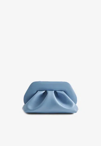 Themoirè Medium Bios Vegan Leather Clutch Bag In Blue