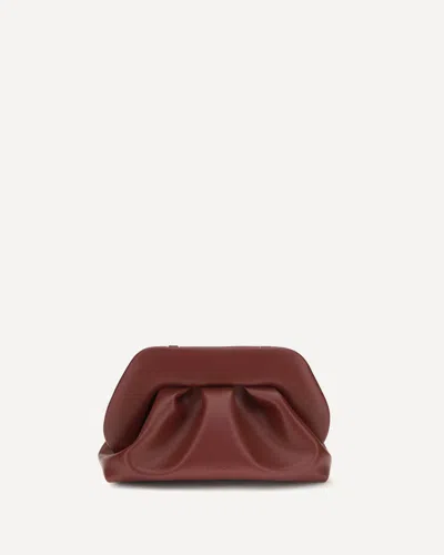 Themoirè Medium Bios Vegan Leather Pouch In Bordeaux
