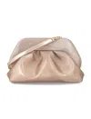 Themoirè Medium Pleated Clutch In Recycled Bios Mesh In Neutral