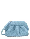Themoirè Medium Ruched Handbag With Structured Top Frame In Blue