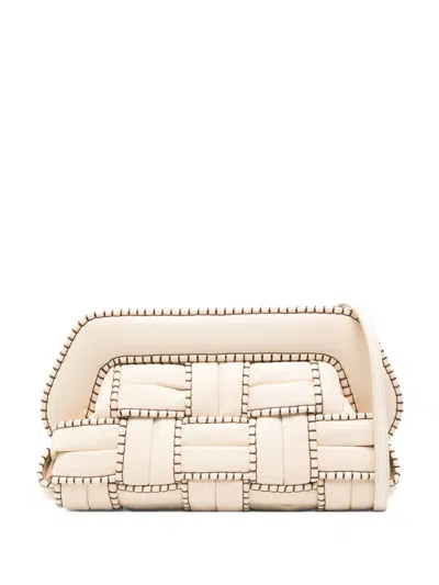 Themoire' Medium Tia Clutch In Nude