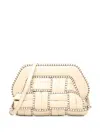 Themoirè Medium Tia Quilted-panel Shoulder Bag In Neutral