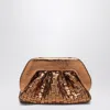 Themoirè Micro Woven Bronze Laminate Clutch Tia