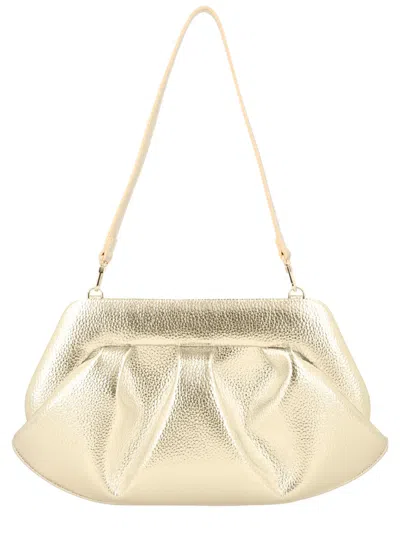 Themoirè Mini Baguette Shoulder Bag In Gold
