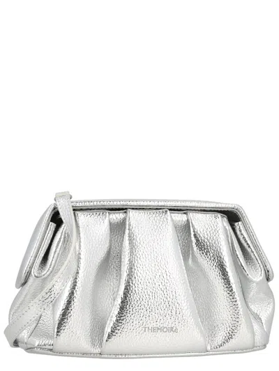 Themoirè Mini Clutch Handbag 'athena' In Silver