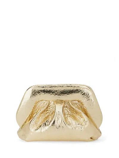 Themoirè Mini Gea Clutch In Gold