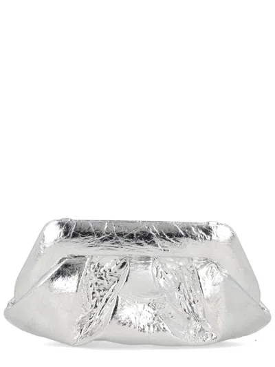 Themoirè Mini Sustainable Shoulder Bag In Silver