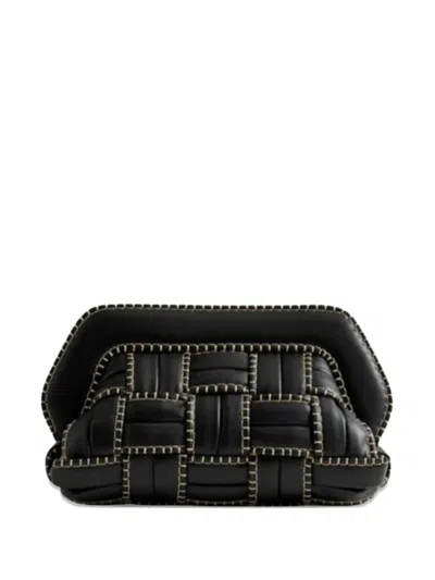 Themoirè Minimalist Handbag With Structured Silhouette In Black