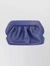 Themoirè Modern Pleated Clutch Wrist Strap In Blue