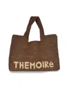 Themoirè Morea Woven Texture Tote Bag In Wood