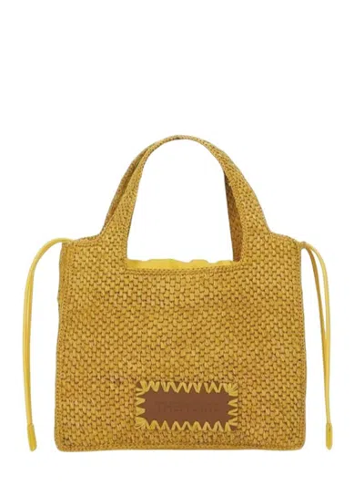 Themoirè Morea Small Raffia In Yellow
