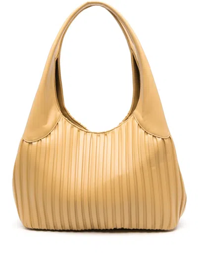 Themoirè Ninfa Plissé Shoulder Bag In Yellow