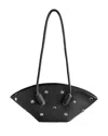 Themoirè Olimipa Studded Vegan Fabric Shoulder Bag In Black