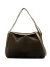Themoirè Panelled Tote Bag In Brown