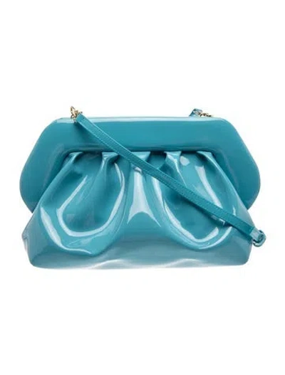 Pre-owned Themoirè Patent Leather Crossbody Bag In Blue