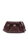 Themoirè Pleated Clutch Bag In Purple