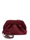 Themoirè Hand Clutch Bag In Bordeaux Tia Suede In Red