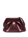 Themoirè Pleated Clutch Bag In Burgundy